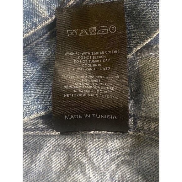 Etienne Marcel Wide Leg Trouser Mariner Nautical Gold Buttons Jeans sz 24 / 2 - Picture 7 of 10